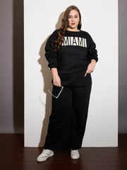 Women Black Fleece MIAMI Emb Sweatshirt