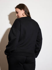 Women Black Fleece MIAMI Emb Sweatshirt