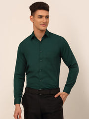 Men's Green Formal Solid Shirts