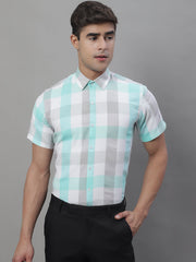 Men's Pure Cotton Checked Formal Shirts