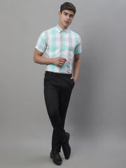 Men's Pure Cotton Checked Formal Shirts