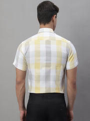 Men's Pure Cotton Checked Formal Shirts