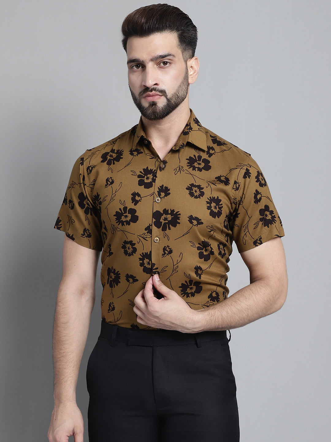 Men's Floral Printed Formal Shirt