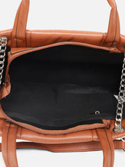 Quilted Zip Lock Hand Bag with Chain Strap