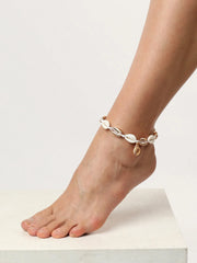 Gold Plated Casual Shell Anklet