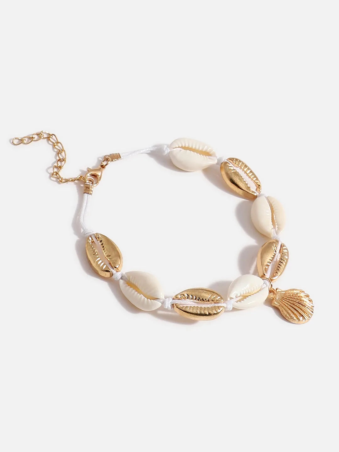 Gold Plated Casual Shell Anklet