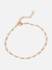 4 Piece Gold Plated Casual Shell Anklet