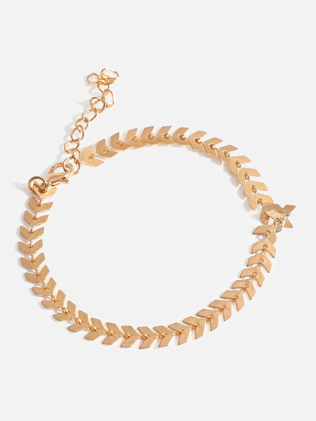 3 Piece Gold Plated Casual Designer Anklet