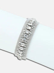 Silver Plated Party American Diamond Bracelet