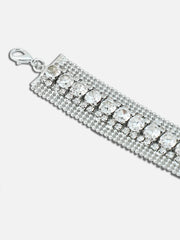 Silver Plated Party American Diamond Bracelet