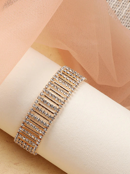 Gold Plated Party Rhinestones Bracelet