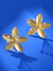 Floral Gold-Plated Studs