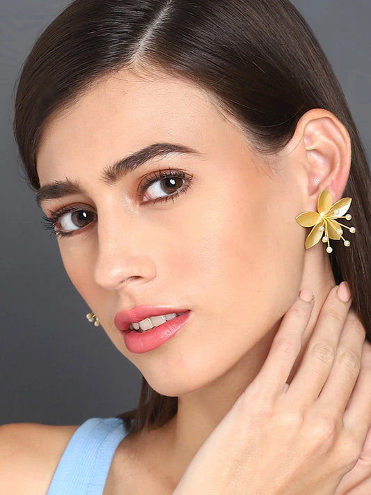 Floral Gold-Plated Studs