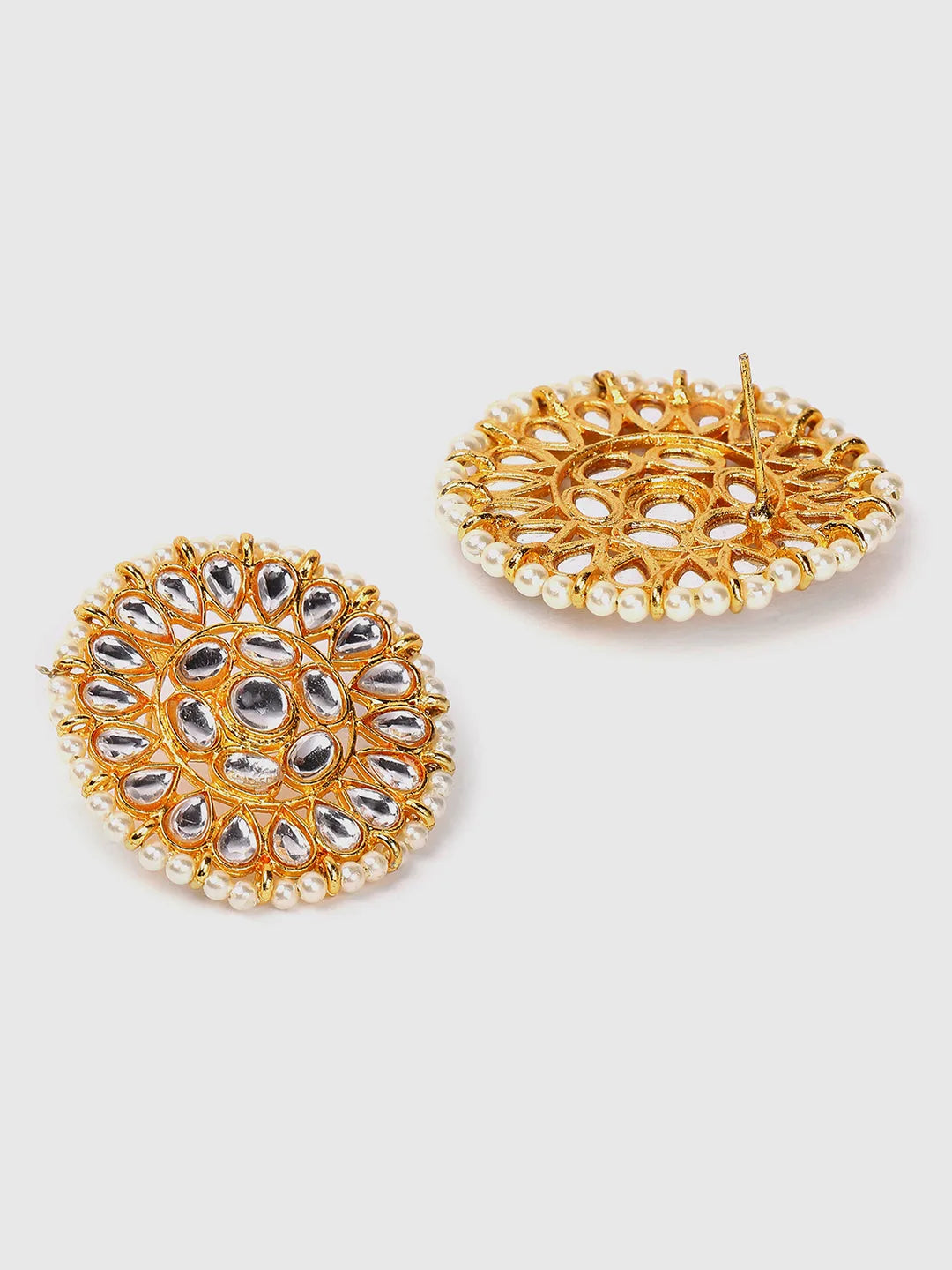 Gold Plated Kundan Studs