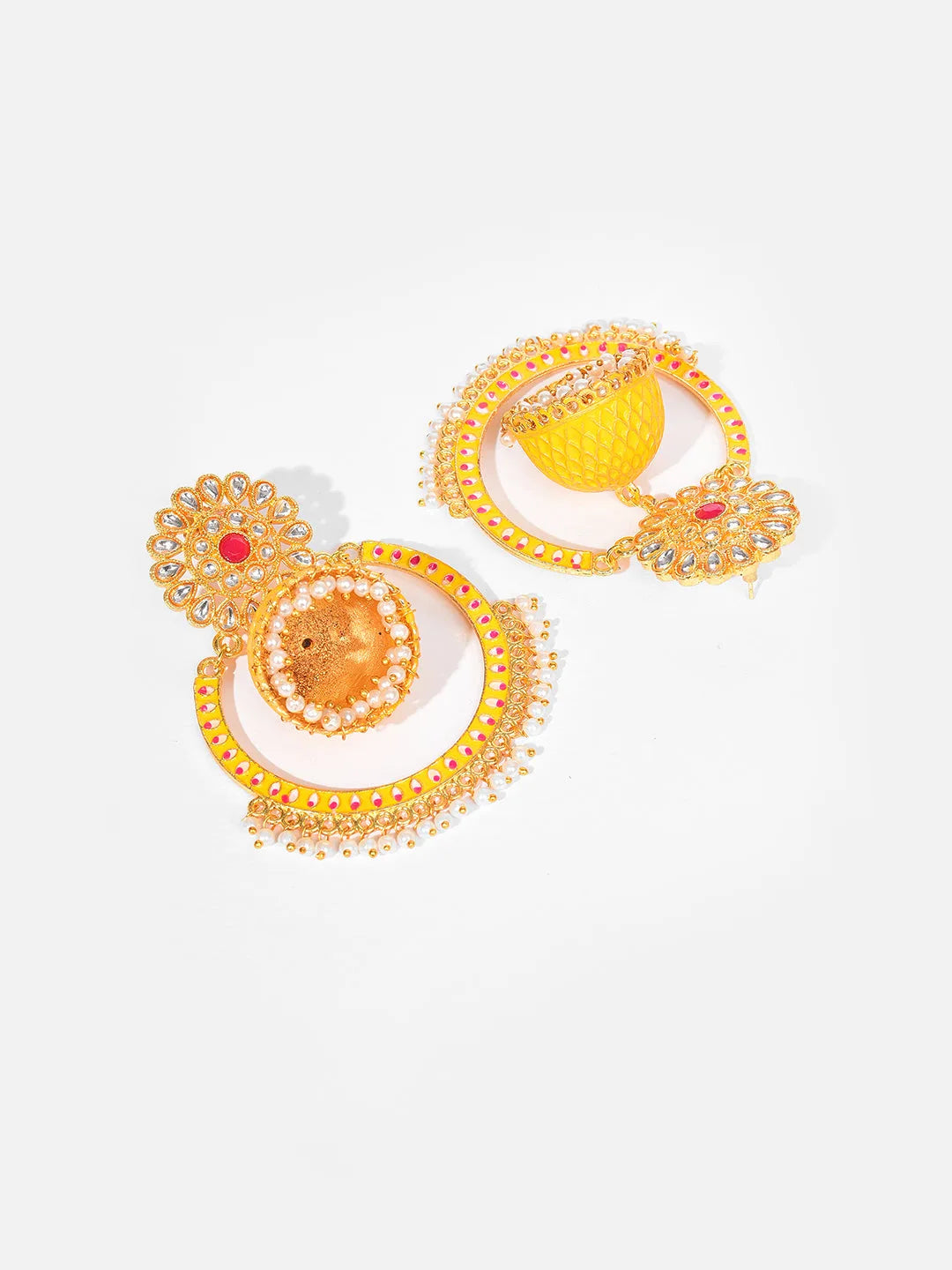 Gold Plated Designer Stone Jhumka