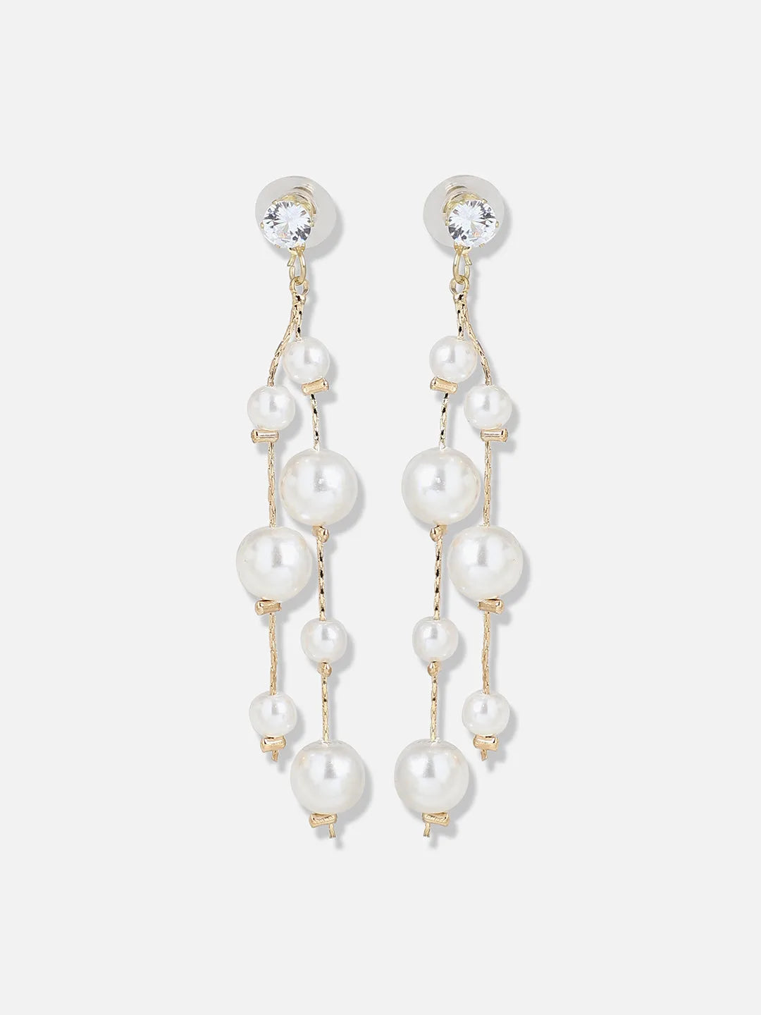 Gold Plated Pearls Casual Drop Earring