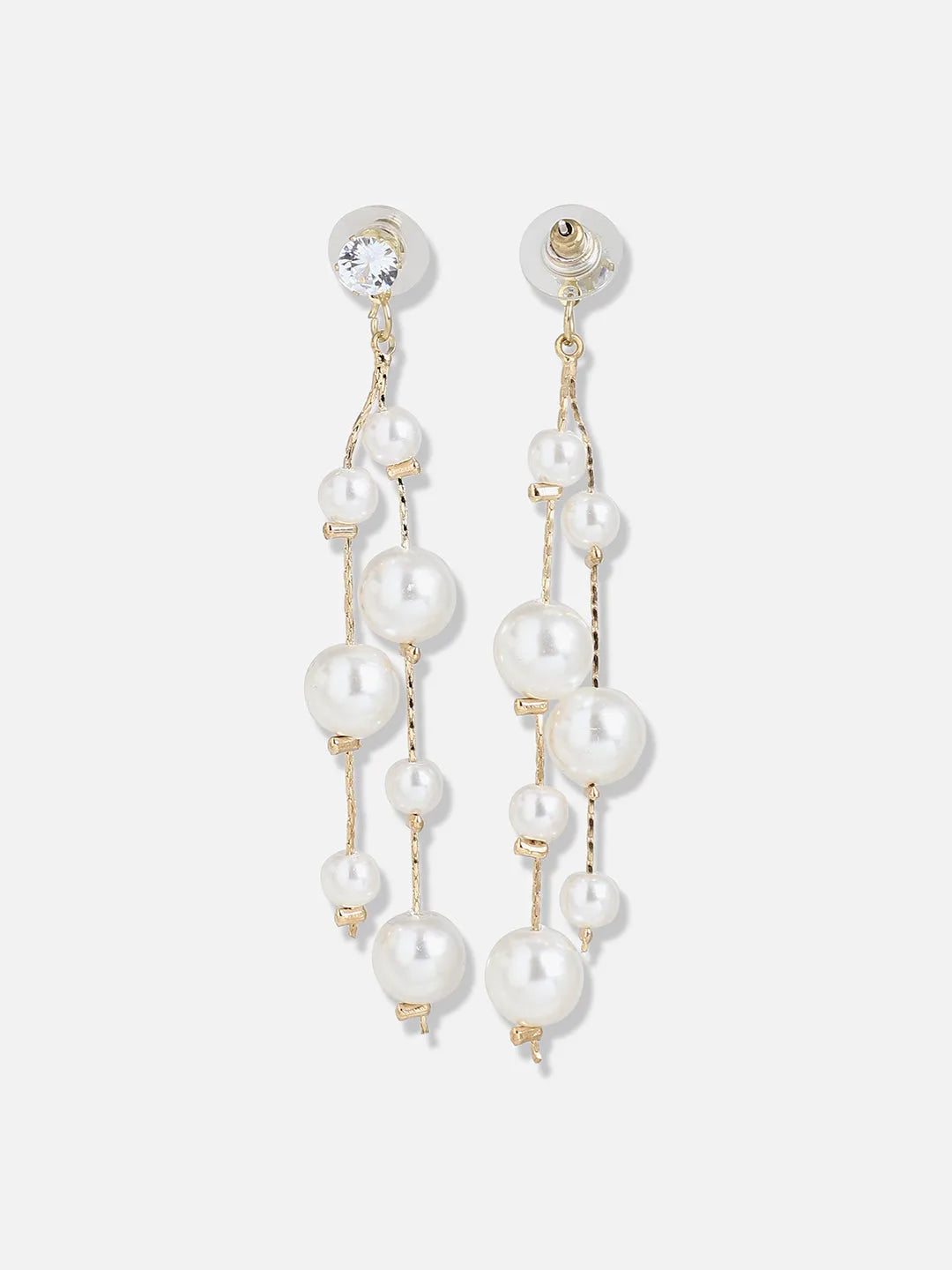 Gold Plated Pearls Casual Drop Earring