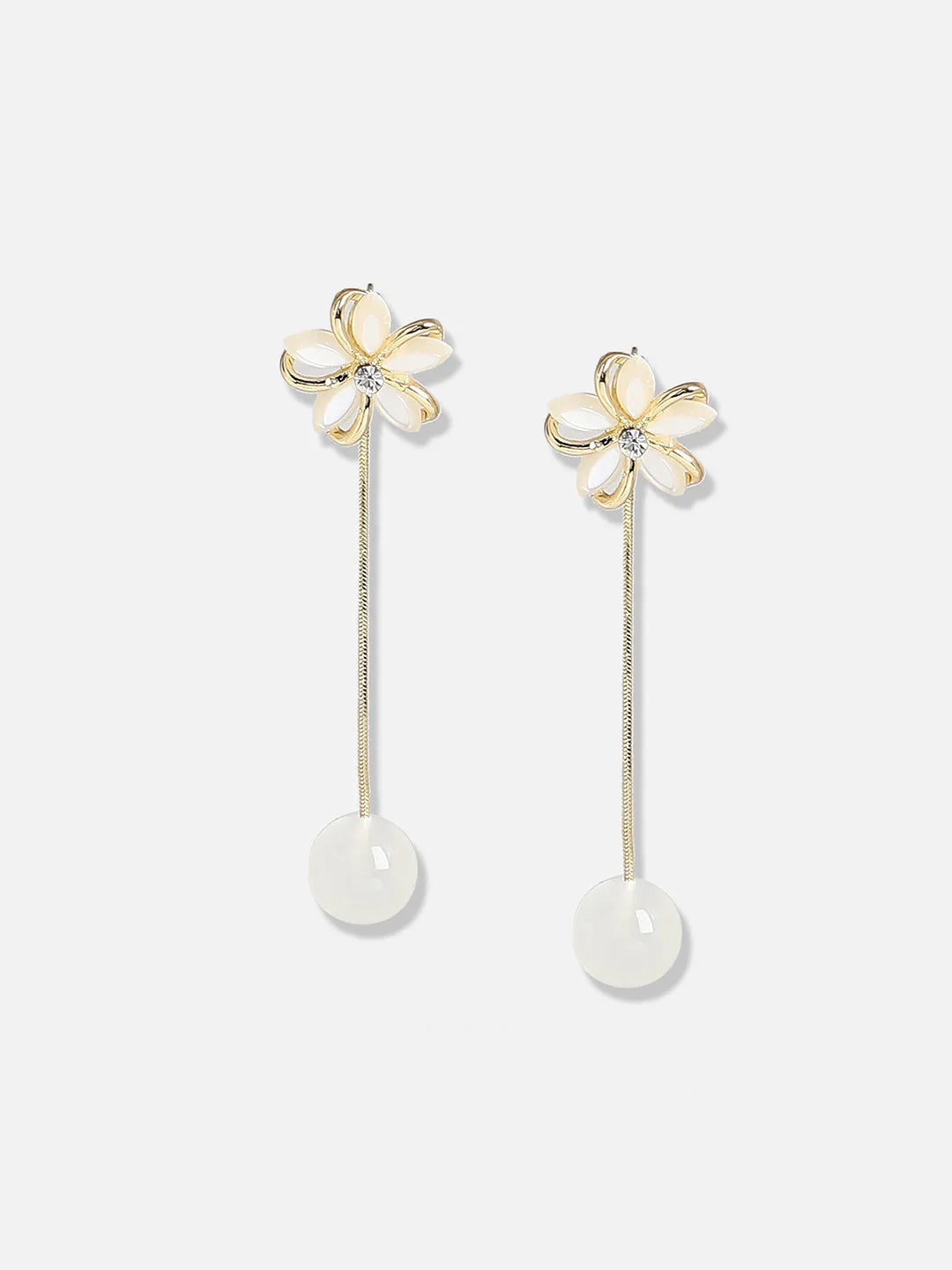 Gold Plated Pearls Party Drop Earring