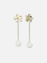 Gold Plated Pearls Party Drop Earring