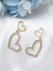 Gold Plated Designer Stone Casual Drop Earring