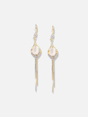 Silver Plated Designer Stone Party Drop Earring