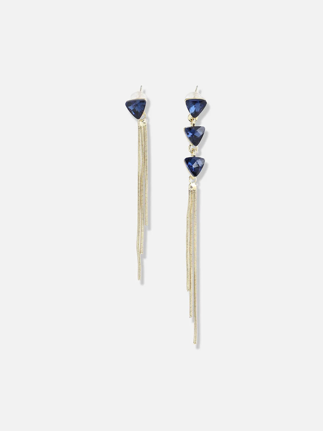 Gold Plated Designer Stone Casual Drop Earring