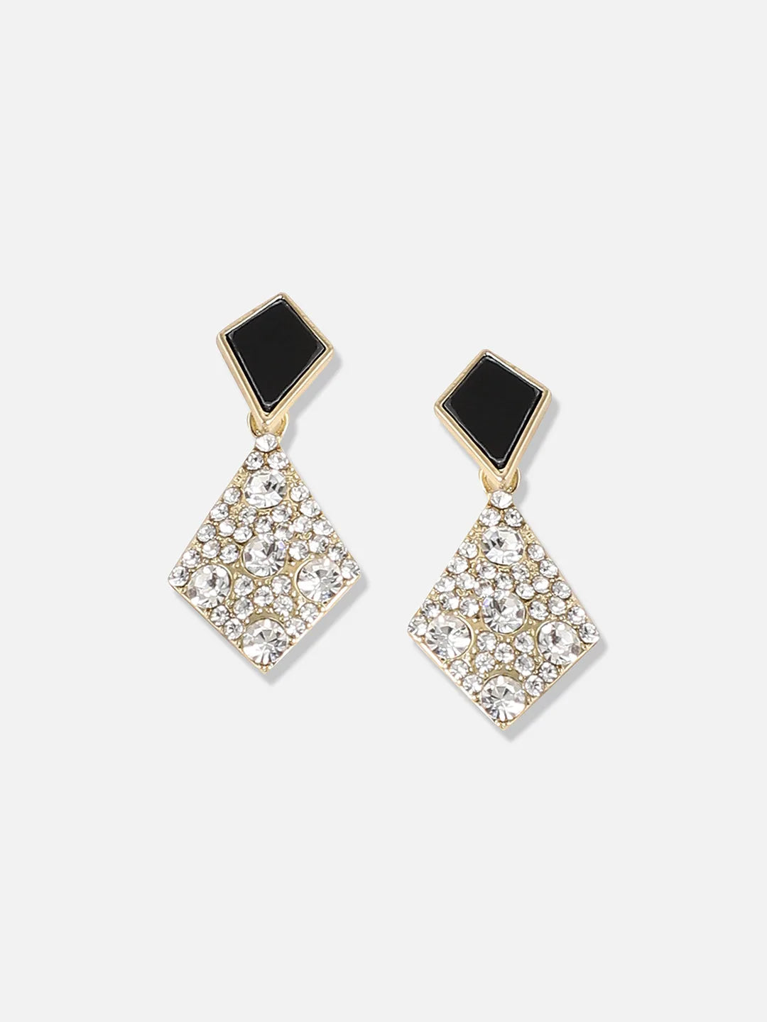 Gold Plated Designer Stone Casual Drop Earring