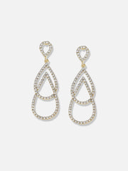 Silver Plated Designer Stone Party Drop Earring