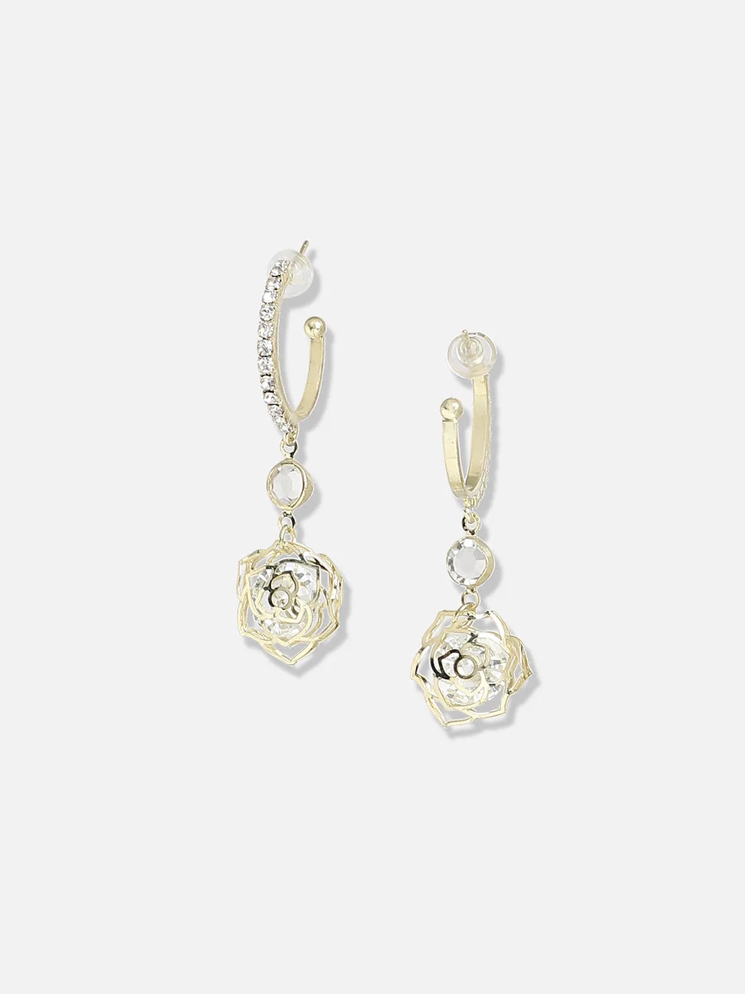 Gold Plated Designer Stone Party Drop Earring