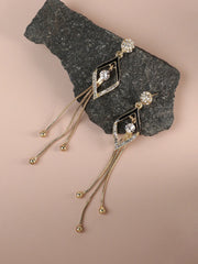 Gold Plated Designer Stone Party Drop Earring