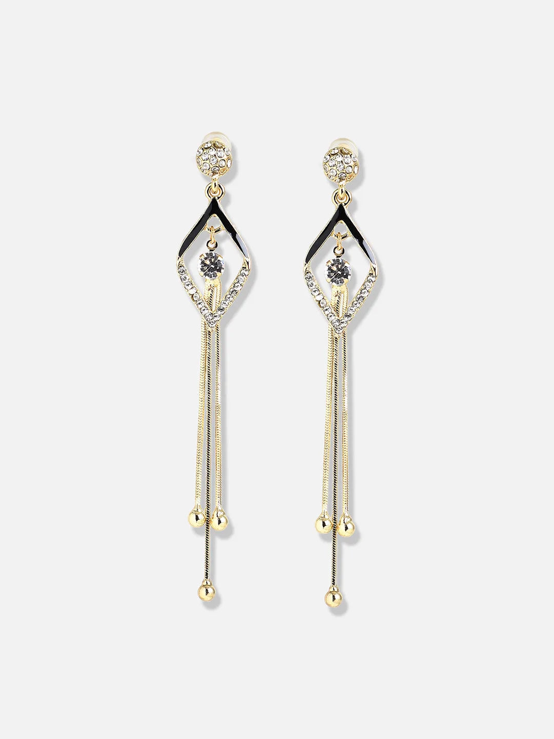 Gold Plated Designer Stone Party Drop Earring