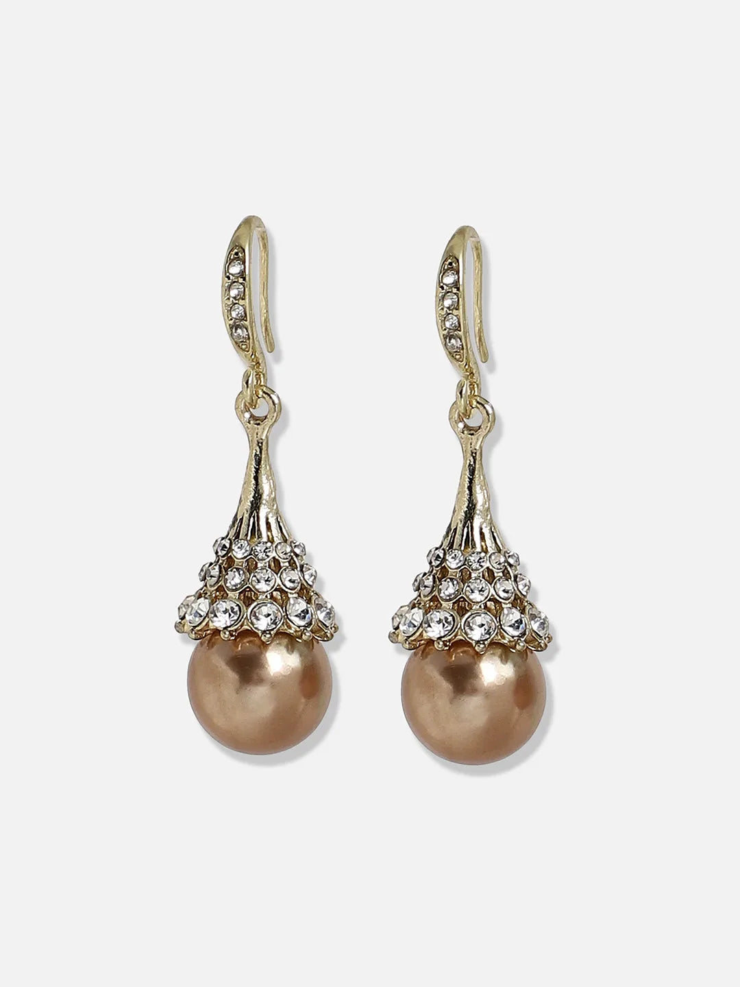 Gold Plated Designer Stone Party Drop Earring