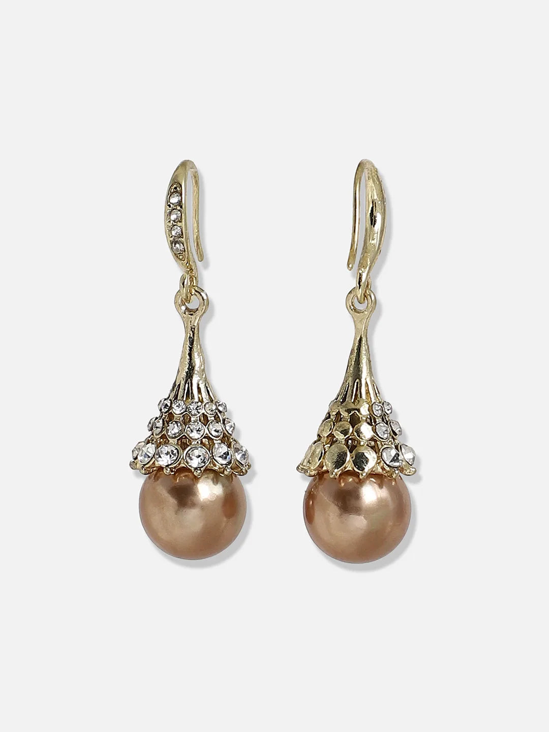 Gold Plated Designer Stone Party Drop Earring