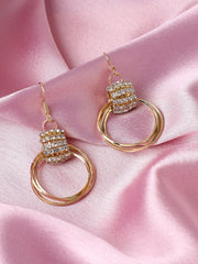 Gold Plated Designer Stone Party Drop Earring