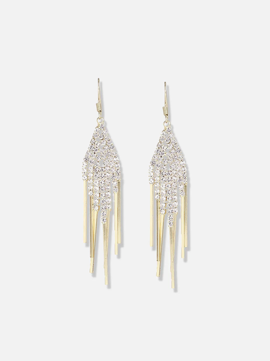 Gold Plated Designer Stone Party Drop Earring