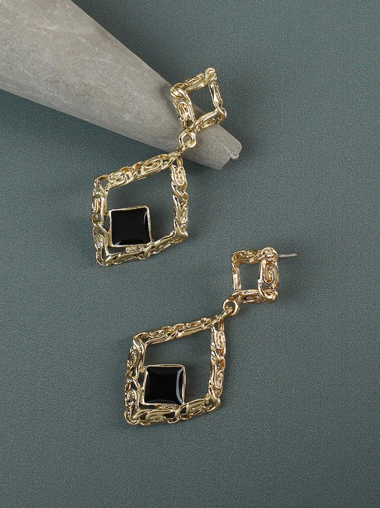 Gold Plated Designer Stone Party Drop Earring