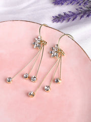 Gold Plated Designer Stone Party Drop Earring