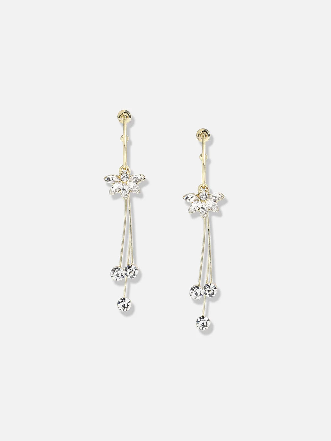 Gold Plated Designer Stone Party Drop Earring