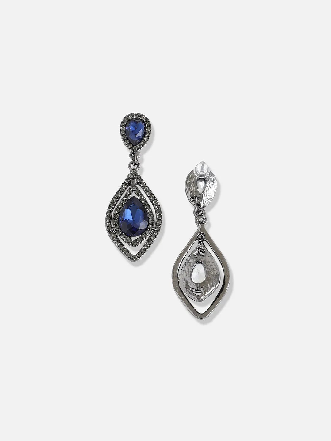 Silver Plated Designer Stone Casual Drop Earring