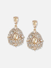 Gold Plated Designer Stone Party Drop Earring