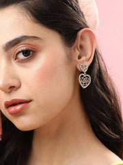 Gold Plated Designer Stone Party Drop Earring