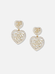 Gold Plated Designer Stone Party Drop Earring