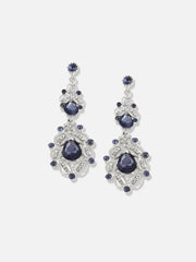 Silver Plated Designer Stone Casual Drop Earring