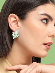 Gold Plated Party Designer Stone Drop Earring