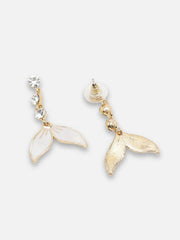 Gold Plated Party Designer Stone Drop Earring