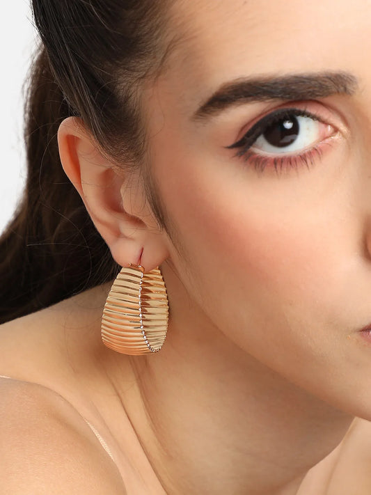 Gold Plated Casual Designer Hoop Earring