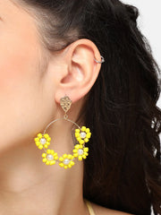 Gold Plated Party Designer Stone Drop Earring