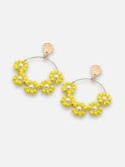 Gold Plated Party Designer Stone Drop Earring