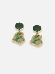 Gold Plated Party Designer Stone Drop Earring