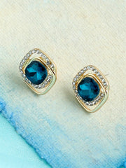 Gold Plated Party Designer Stone Drop Earring